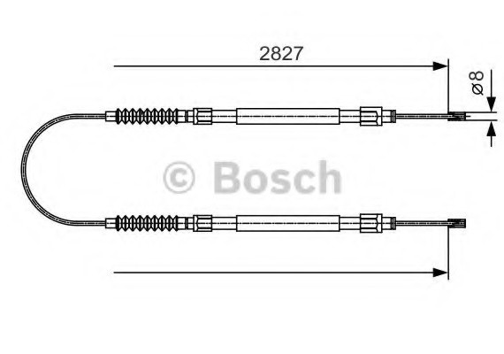 Фото трос тормозной 1987482006 BOSCH 1987482006 BOSCH 1987482006 BOSCH Трос тормозной 1987482006 BOSCH
