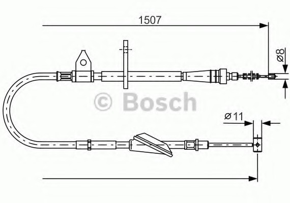1987477995 BOSCH Гальмівний трос BOSCH