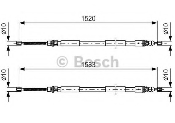1987477616 BOSCH Трос тормозной 1987477616 BOSCH