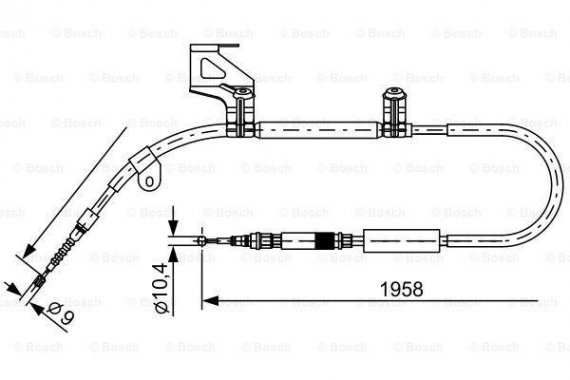 1987477603 BOSCH Трос тормозной 1987477603 BOSCH