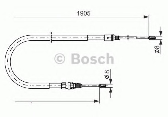 Трос тормозной 1987477237 BOSCH