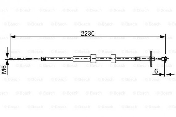 1987482500 BOSCH Гальмівний трос BOSCH