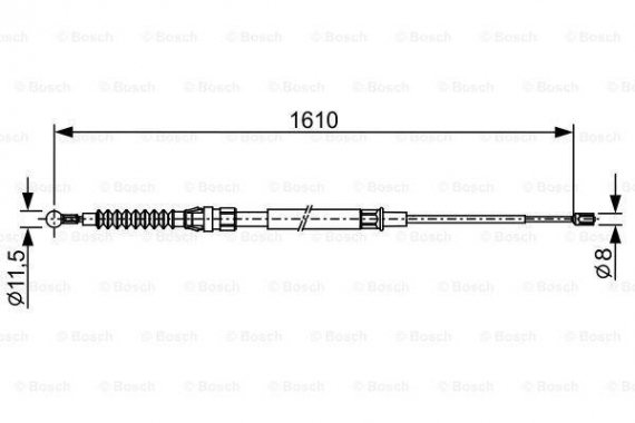 Фото гальмівний трос BOSCH 1987482326 BOSCH 1987482326 BOSCH Гальмівний трос BOSCH