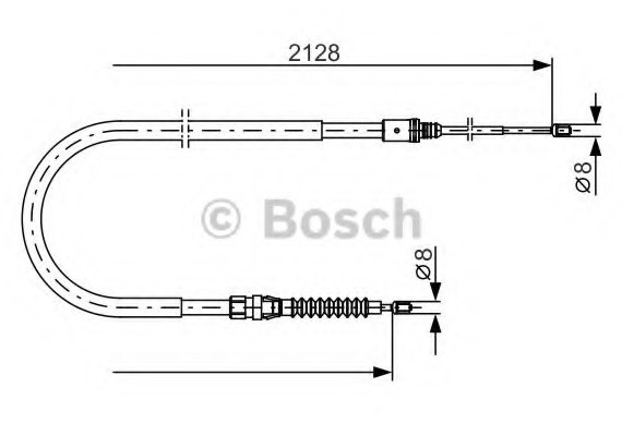 1987482324 BOSCH Гальмівний трос 1987482324 BOSCH