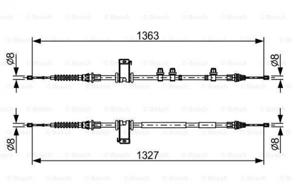 1987482453 BOSCH Тормозной трос 1987482453 BOSCH