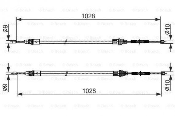 1987482423 BOSCH Трос тормозной 1987482423 BOSCH
