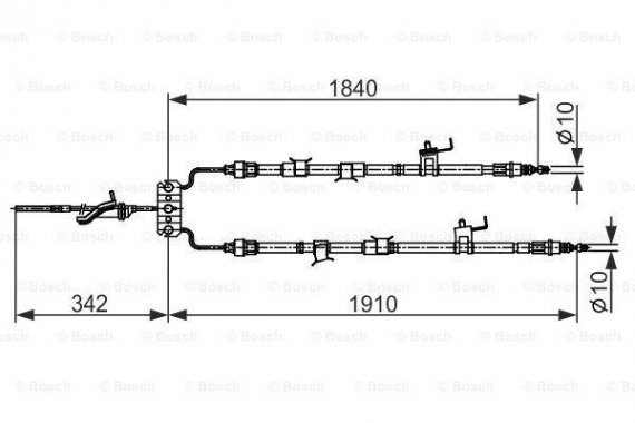 Фото трос тормозной 1987482420 BOSCH 1987482420 BOSCH 1987482420 BOSCH Трос тормозной 1987482420 BOSCH