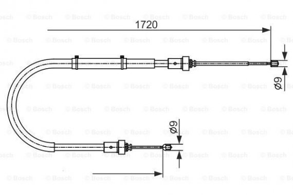 1987482411 BOSCH Трос гальмівний 1987482411 BOSCH