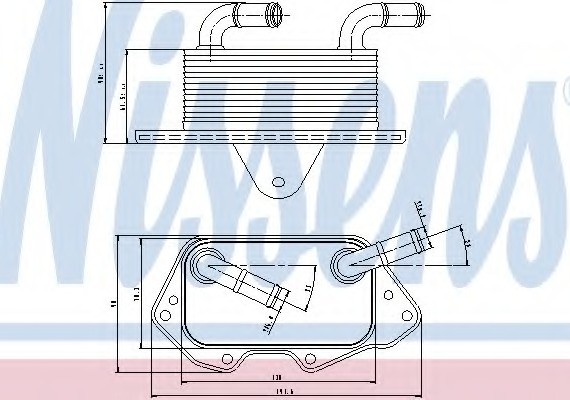 90662 NISSENS (Дания) Масляный радиатор 90662 NISSENS