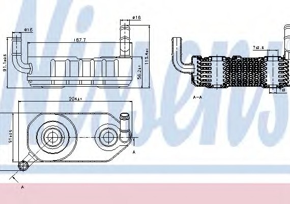 Масляный радиатор 90708 NISSENS