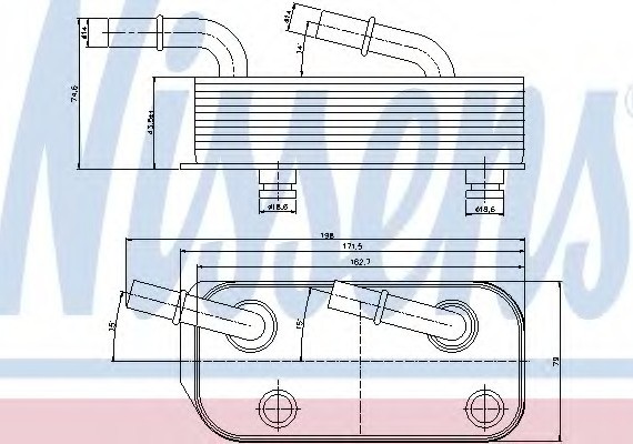 90658 NISSENS (Дания) Масляный радиатор 90658 NISSENS