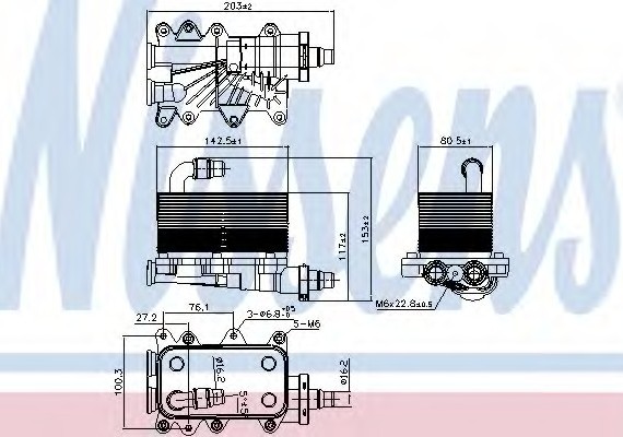 90673 NISSENS (Дания) Масляный радиатор 90673 NISSENS