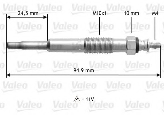 Свеча накаливания 345110 VALEO