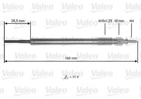 345177 Valeo PHC Свеча накаливания 345177 VALEO