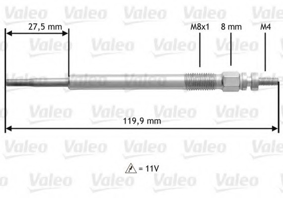 СВЕЧА накаливания 345123 VALEO
