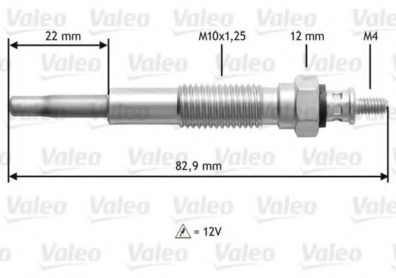 Свеча накаливания 345148 VALEO