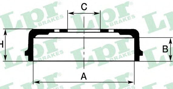 7D0241 LPR Тормозной барабан 7D0241 LPR