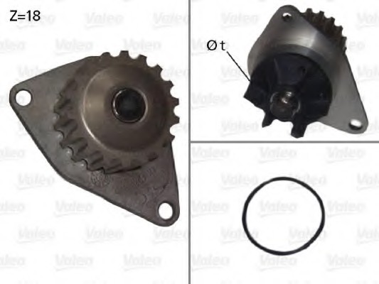 Водяной насос 506721 VALEO