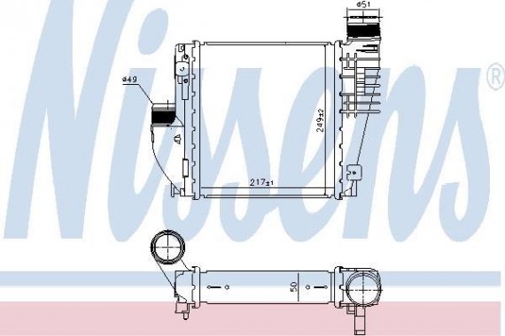 96380 NISSENS (Дания) Радіатор інтеркулера