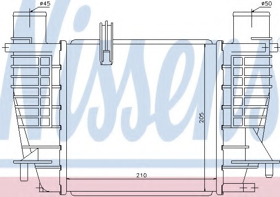 Фото интеркулер 96645 NISSENS 96645 NISSENS (Дания) 96645 NISSENS (Дания) Интеркулер 96645 NISSENS