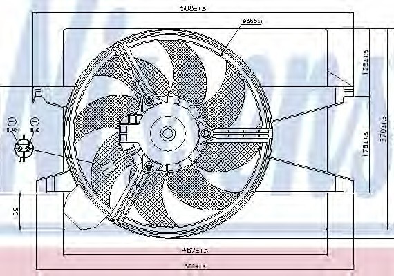85583 NISSENS (Дания) Вентилятор охолодження двигуна