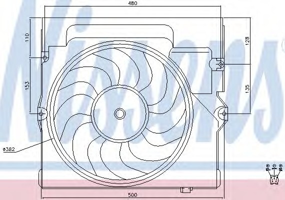 85645 NISSENS (Дания) Вентилятор охолодження двигуна
