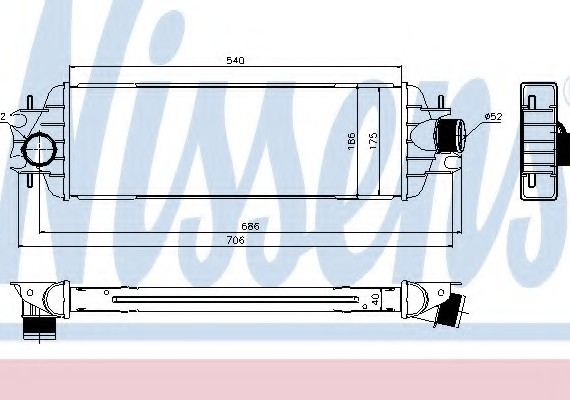 96775 NISSENS (Дания) Радіатор інтеркулера