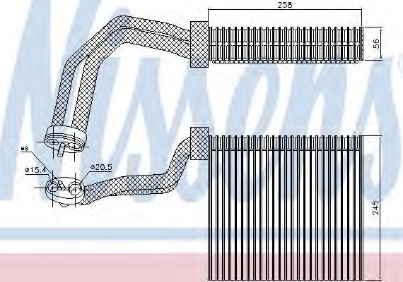92293 NISSENS (Дания) Испаритель 92293 NISSENS