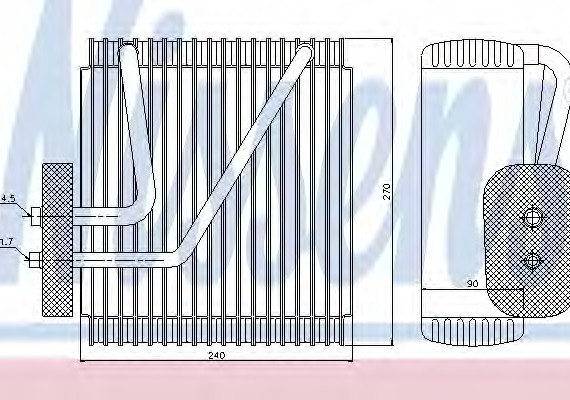 92161 NISSENS (Дания) Випарник 92161 NISSENS