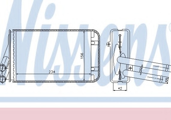 70229 NISSENS (Дания) Радіатор опалювача салону
