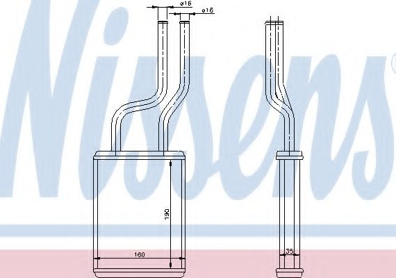 73457 NISSENS (Дания) Радіатор опалювача салону