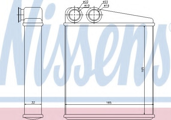 72206 NISSENS (Дания) Радіатор опалювача салону First Fit