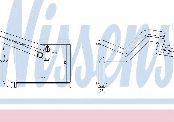 77633 NISSENS (Дания) Радіатор пічки