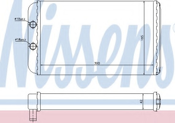 73986 NISSENS (Дания) Радіатор обігрівача CITROEN JUMPER, FIAT DUCATO (244) (02-) (вир-во Nissens)