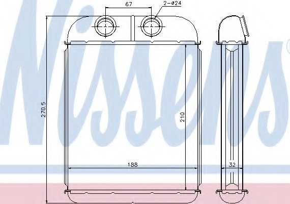 73467 NISSENS (Дания) Радіатор обігрівача