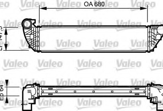 817828 Valeo PHC Інтеркулер 817828 VALEO