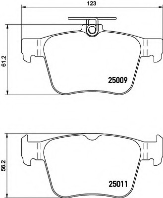 8DB355020261 HELLA Колодки тормозные задні дисковые (т.с. teves) 8DB355020261 BEHR-HELLA