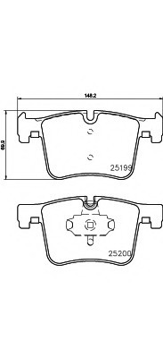 8DB355015781 HELLA Комплект тормозных колодок дисковый тормоз 8DB355015781 BEHR-HELLA