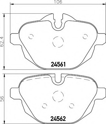 8DB355013921 HELLA Комплект тормозных колодок дисковый тормоз 8DB355013921 BEHR-HELLA