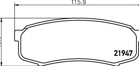 8DB355016831 HELLA Колодки тормозные тормозные задние 8DB355016831 BEHR-HELLA