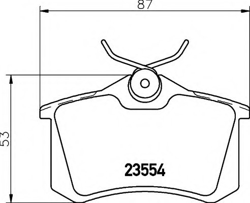 8DB355018111 HELLA Колодки гальмівні дискові; задня вісь / VAG & Peug