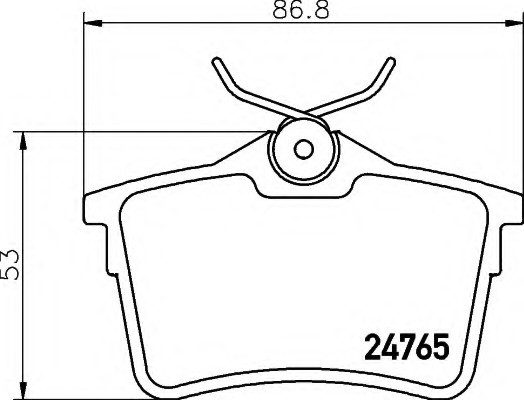 8DB355014081 HELLA Колодки тормозные дисковые задні 8DB355014081 BEHR-HELLA