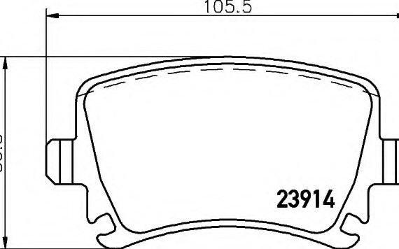 8DB355010601 HELLA Колодки гальмівні дискові; задня вісь