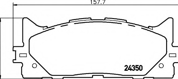 8DB355012401 HELLA Колодки гальмівні дискові; передня вісь