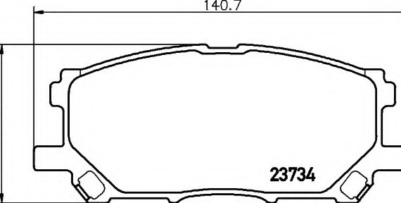 8DB355010071 HELLA Колодки гальмівні дискові; передня вісь