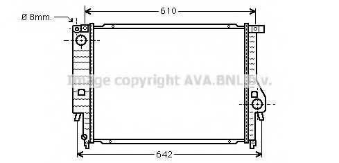 BW2096 AVA COOLING Радиатор BMW 324D/530/730 MT 85-94 (Ava)