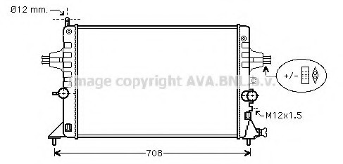 OLA2440 AVA COOLING Радиатор охлаждения OPEL (пр-во AVA)