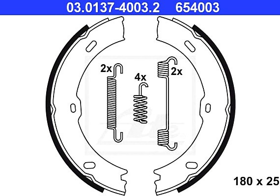03.0137-4003.2 Ate Колодки торм.барабан. 185x30,8 ATE - HAMULCE