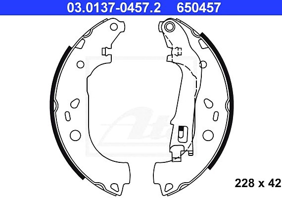 Колодки гальмівні барабанні к-кт 03.0137-0457.2