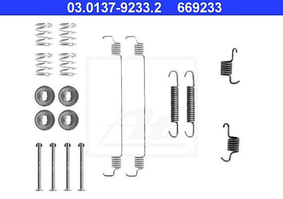 03.0137-9233.2 Ate Ремкоплект колодок тормозн. ба ATE - HAMULCE